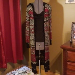 Cato long hooded cardigan